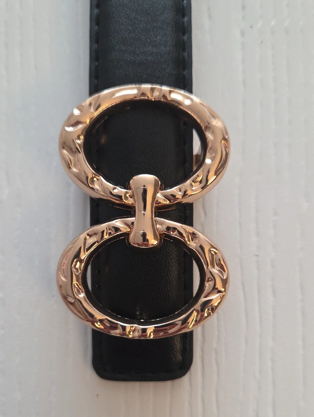 Black Belt With Gold Buckle